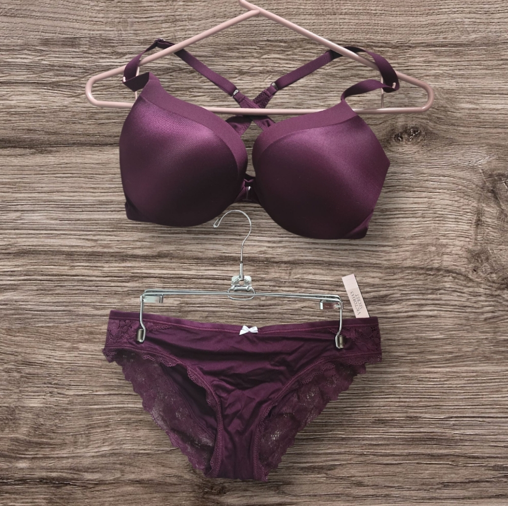 Victoria's Secret Deep Purple Bra and Panty Set